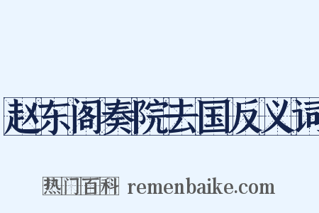 赵东阁奏院去国反义词是什么意思的图片